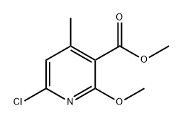 3-Pyridinecarboxylic acid, 6-chloro-2-methoxy-4-methyl-, methyl ester Structure