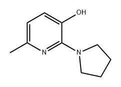 3-Pyridinol, 6-methyl-2-(1-pyrrolidinyl)- Structure