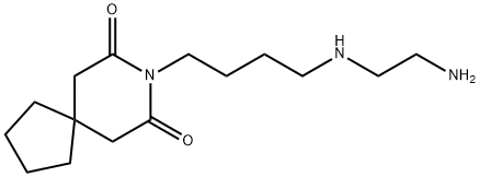 8-(4-((2-Aminoethyl)amino)butyl)-8-azaspiro[4.5]decane-7,9-dione,111782-89-9,结构式