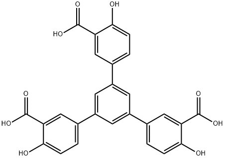 [1,1':3',1''-Terphenyl]-3,3''-dicarboxylic acid, 5'-(3-carboxy-4-hydroxyphenyl)-4,4''-dihydroxy- Structure