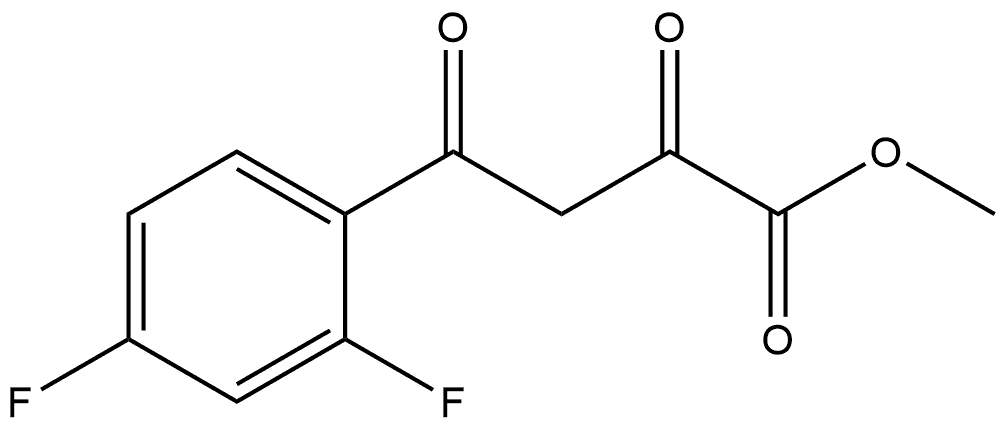 Methyl 4-(2,4-Difluorophenyl)-2,4-dioxobutanoate 化学構造式