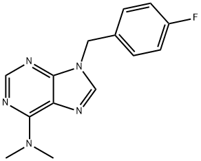 9-(4-Fluorobenzyl)-N,N-dimethyl-9H-purin-6-amine Struktur