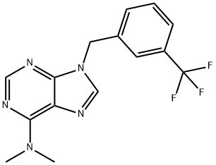 N,N-Dimethyl-9-(3-(trifluoromethyl)benzyl)-9H-purin-6-amine Structure
