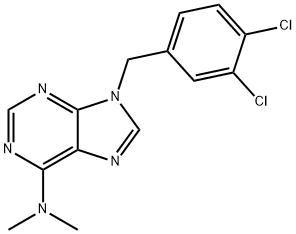 9-(3,4-Dichlorobenzyl)-N,N-dimethyl-9H-purin-6-amine Struktur