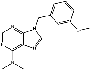 9-(3-Methoxybenzyl)-N,N-dimethyl-9H-purin-6-amine Struktur