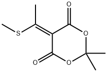 1,3-Dioxane-4,6-dione, 2,2-dimethyl-5-[1-(methylthio)ethylidene]- Structure