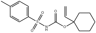 Carbamic acid, [(4-methylphenyl)sulfonyl]-, 1-ethenylcyclohexyl ester (9CI) Structure