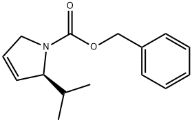 1H-Pyrrole-1-carboxylic acid, 2,5-dihydro-2-(1-methylethyl)-, phenylmethyl ester, (2S)- Struktur