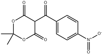 1,3-Dioxane-4,6-dione, 2,2-dimethyl-5-(4-nitrobenzoyl)- 化学構造式