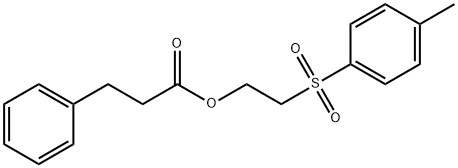 Benzenepropanoic acid, 2-[(4-methylphenyl)sulfonyl]ethyl ester Structure