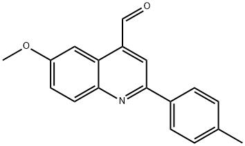 6-Methoxy-2-(p-tolyl)quinoline-4-carbaldehyde Struktur