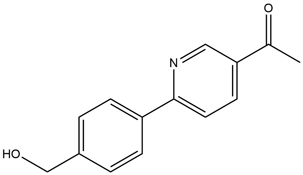 1-[6-[4-(Hydroxymethyl)phenyl]-3-pyridinyl]ethanone Structure