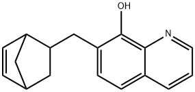 7-(Bicyclo[2.2.1]hept-5-en-2-ylmethyl)quinolin-8-ol Struktur