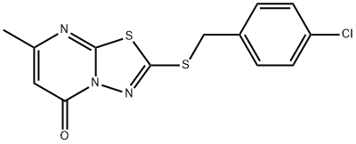 5H-1,3,4-Thiadiazolo[3,2-a]pyrimidin-5-one, 2-[[(4-chlorophenyl)methyl]thio]-7-methyl-