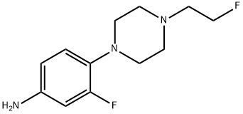 3-Fluoro-4-(4-(2-fluoroethyl)piperazin-1-yl)aniline Struktur