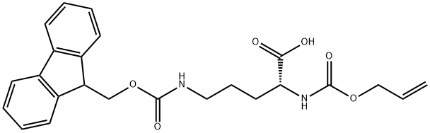 N5-Fmoc-N2-Alloc-D-ornithine 结构式