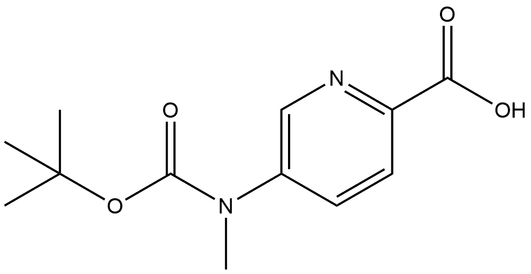 2-Pyridinecarboxylic acid, 5-[[(1,1-dimethylethoxy)carbonyl]methylamino]-,112888-56-9,结构式