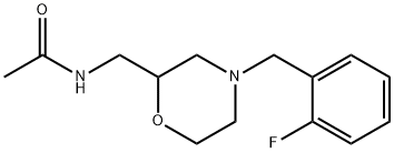 Acetamide, N-[[4-[(2-fluorophenyl)methyl]-2-morpholinyl]methyl]- 化学構造式