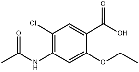 4-acetamido-5-chloro-2-ethoxybenzoic acid Struktur