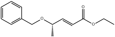 2-Pentenoic acid, 4-(phenylmethoxy)-, ethyl ester, (2E,4S)- Struktur