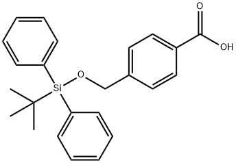 Benzoic acid, 4-[[[(1,1-dimethylethyl)diphenylsilyl]oxy]methyl]- Struktur