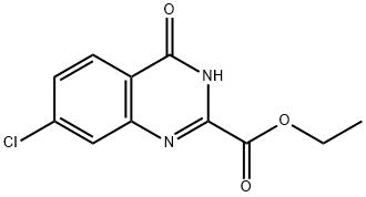 2-Quinazolinecarboxylic acid, 7-chloro-3,4-dihydro-4-oxo-, ethyl ester Struktur