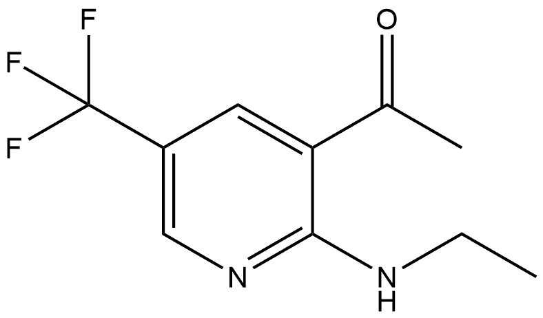 1-[2-(Ethylamino)-5-(trifluoromethyl)-3-pyridinyl]ethanone Structure