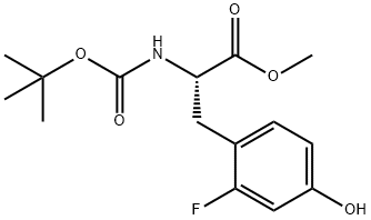 Tyrosine, N-[(1,1-dimethylethoxy)carbonyl]-2-fluoro-, methyl ester Structure
