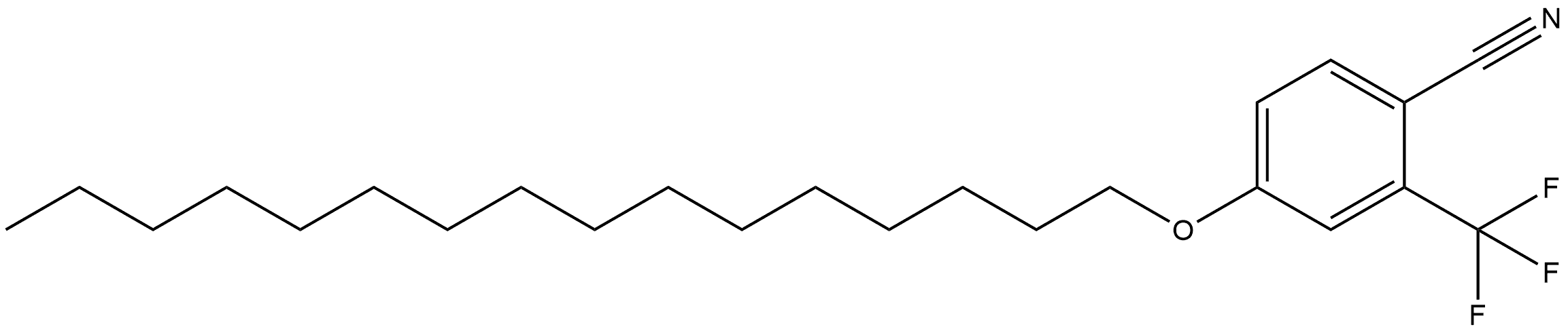 4-(Hexadecyloxy)-2-(trifluoromethyl)benzonitrile Structure