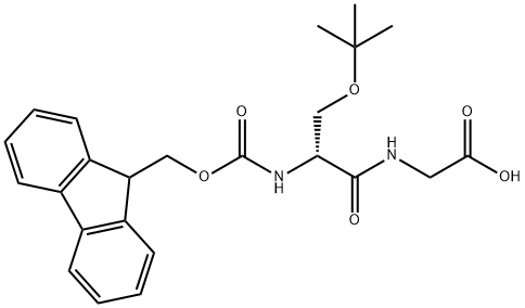 Glycine, N-[O-(1,1-dimethylethyl)-N-[(9H-fluoren-9-ylmethoxy)carbonyl]-D-seryl]- (9CI) 化学構造式