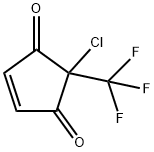 4-Cyclopentene-1,3-dione, 2-chloro-2-(trifluoromethyl)- Structure