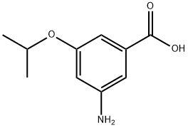 Benzoic acid, 3-amino-5-(1-methylethoxy)- Structure