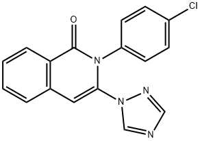 2-(4-Chlorophenyl)-3-(1H-1,2,4-triazol-1-yl)isoquinolin-1(2H)-one 化学構造式