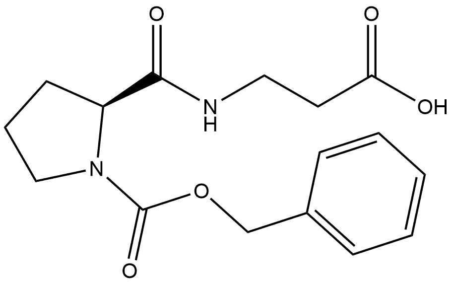 1-[(Phenylmethoxy)carbonyl]-L-prolyl-β-alanine, 113332-46-0, 结构式