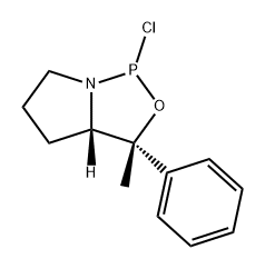 1H,3H-Pyrrolo[1,2-c][1,3,2]oxazaphosphole, 1-chlorotetrahydro-3-methyl-3-phenyl-, (3R,3aS)- Structure