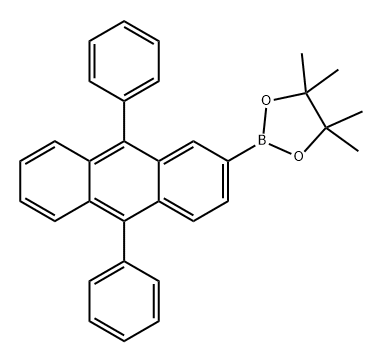 1,3,2-Dioxaborolane, 2-(9,10-diphenyl-2-anthracenyl)-4,4,5,5-tetramethyl- 结构式