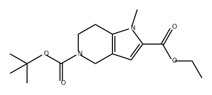 5H-Pyrrolo[3,2-c]pyridine-2,5-dicarboxylic acid, 1,4,6,7-tetrahydro-1-methyl-, 5-(1,1-dimethylethyl) 2-ethyl ester Structure