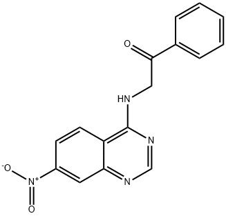 2-((7-Nitroquinazolin-4-yl)amino)-1-phenylethanone 化学構造式