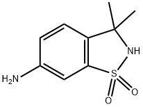 1,2-Benzisothiazol-6-amine, 2,3-dihydro-3,3-dimethyl-, 1,1-dioxide 结构式