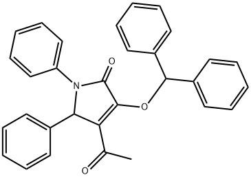 2H-Pyrrol-2-one, 4-acetyl-3-(diphenylmethoxy)-1,5-dihydro-1,5-diphenyl-