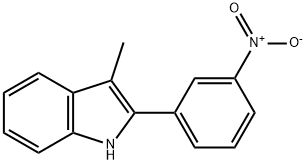 3-Methyl-2-(3-nitrophenyl)-1H-indole,113613-40-4,结构式