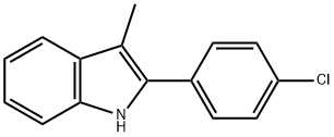 2-(4-クロロフェニル)-3-メチル-1H-インドール 化学構造式