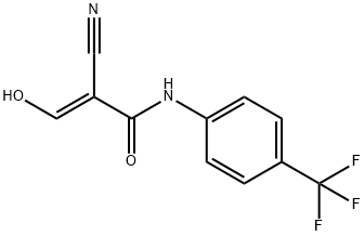 2-Propenamide, 2-cyano-3-hydroxy-N-[4-(trifluoromethyl)phenyl]-, (2E)-,113629-01-9,结构式