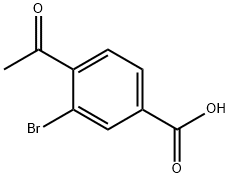 4-乙酰基-3-溴苯甲酸 结构式