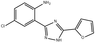 Benzenamine, 4-chloro-2-[5-(2-furanyl)-1H-1,2,4-triazol-3-yl]-