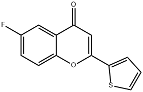 6-Fluoro-2-(thiophen-2-yl)-4H-chromen-4-one Struktur