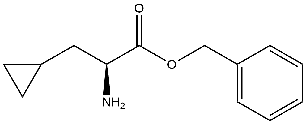 Cyclopropanepropanoic acid, α-amino-, phenylmethyl ester, (αS)- Struktur