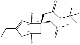 Bicyclo[3.2.0]hept-3-ene-6-acetic acid, 3-ethyl-6-(nitromethyl)-, 1,1-dimethylethyl ester, (1R,5S,6S)-rel-|米洛巴林杂质12