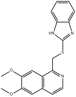 1-(((1H-Benzo[d]imidazol-2-yl)thio)methyl)-6,7-dimethoxyisoquinoline Structure