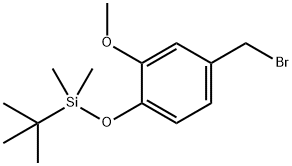 Benzene, 4-(bromomethyl)-1-[[(1,1-dimethylethyl)dimethylsilyl]oxy]-2-methoxy- Struktur